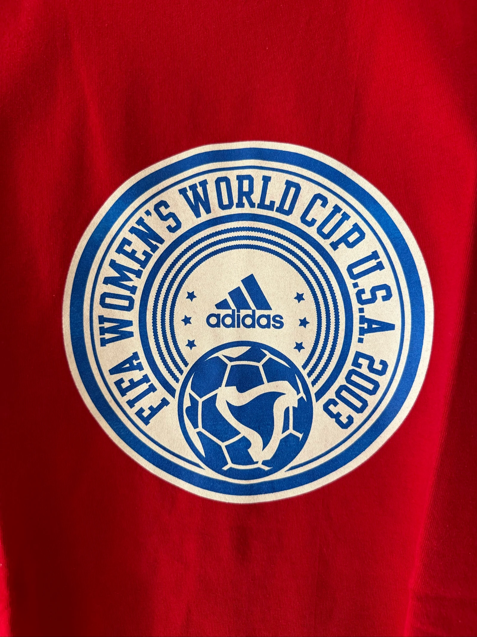 Camiseta Adidas Vintage Hombre M – FIFA Women’s World Cup USA 2003 – Rojo – photo 4